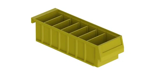 40331 – HOLMAN Van Storage System Shelf Bin Box, Small 5 Inch Width x 5-1/2 Inch Height x 14 Inch Depth Yellow Plasti...